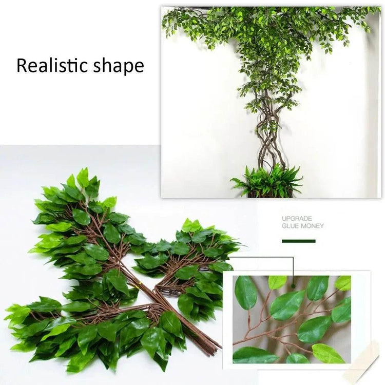 12pcs/Lot Artificial Leaf Fake Flower Decoration Home Wedding Party Scene layout DIY Simulation Plant Ficus Leaves Decor Acces - GiFTiFY