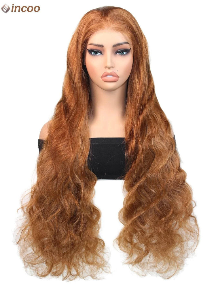 Colored Ginger Blonde 9X6 Glueless Lace Front Human Hair Wig Ready To Go&Wear Glueless Body Wave Lace Wig Burgundy Straight Wigs Hair Wig by DSERS / AliHairs Store