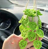 Handmade Crochet Car Styling Plants Succulent Car Plant Ornamentos Decoration Interior Accersories Cute Gift for Women - GiFTiFY
