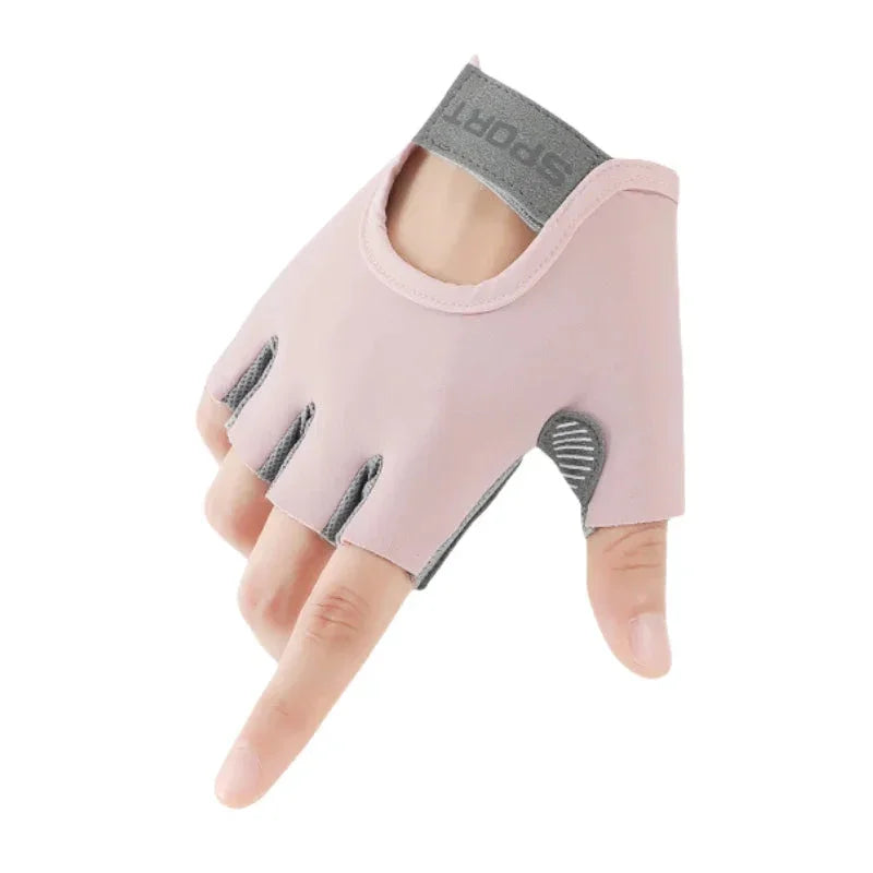 1 Pair Workout Gloves with Liquid Silicone for Women Fingerless Cycling Gloves Non-slip Men's Gym Weight Lifting Gloves DSERS