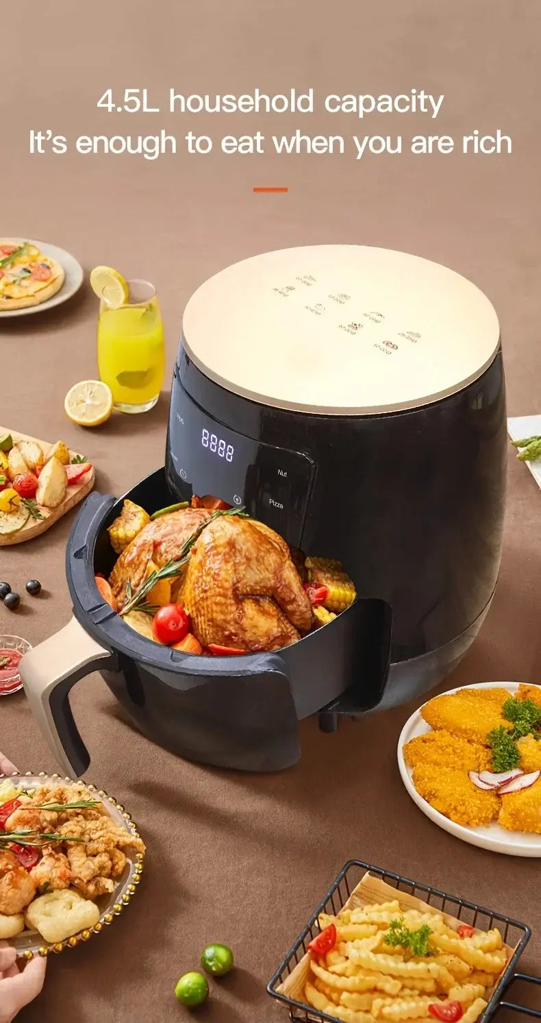 6L Air fryer Multi-functional intelligent touch screen oven Large capacity Electro mechanical deep fryer for home