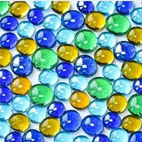 100g Colorful Glass Mosaic Tiles for DIY Crafts, Multi-Size