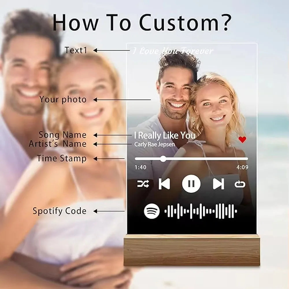 Customized Spotify Music Plaque Gifts For All Occasions Customized Spotify Music Plaque by DSERS