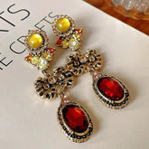 Draweye Bows Earrings for Women Medieval Palace Style Vintage Korean Fashion Aretes De Mujer Geometric Elegant Jewelry - GiFTiFY