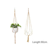 Hanging Plant Handmade Macrame Plant Hanger Flower Pot Planter Hanger Wall Decor Courtyard Garden Hanging Planter Hanging Basket - GiFTiFY
