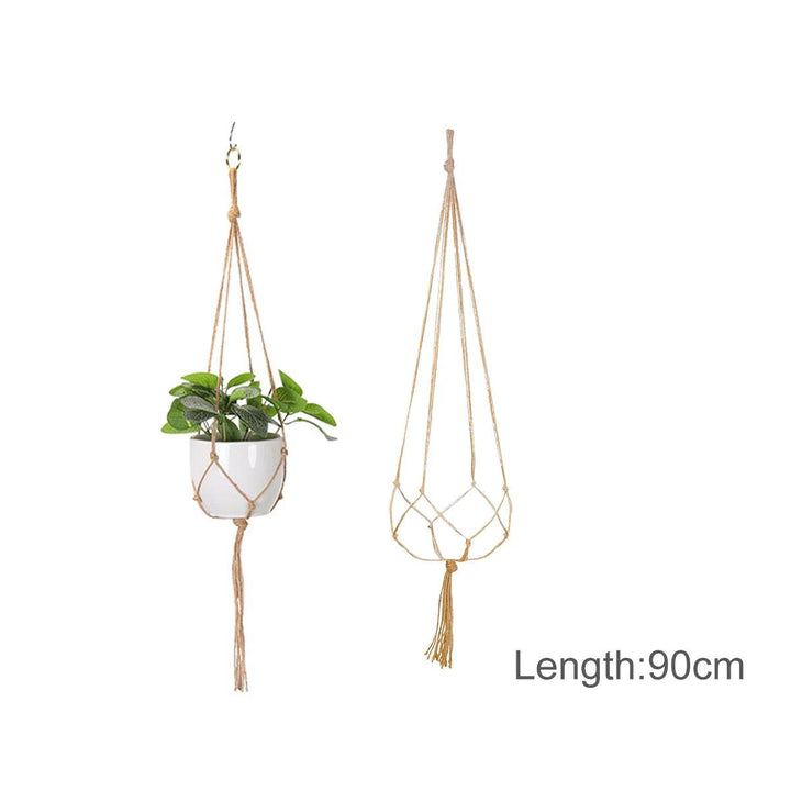 Hanging Plant Handmade Macrame Plant Hanger Flower Pot Planter Hanger Wall Decor Courtyard Garden Hanging Planter Hanging Basket - GiFTiFY