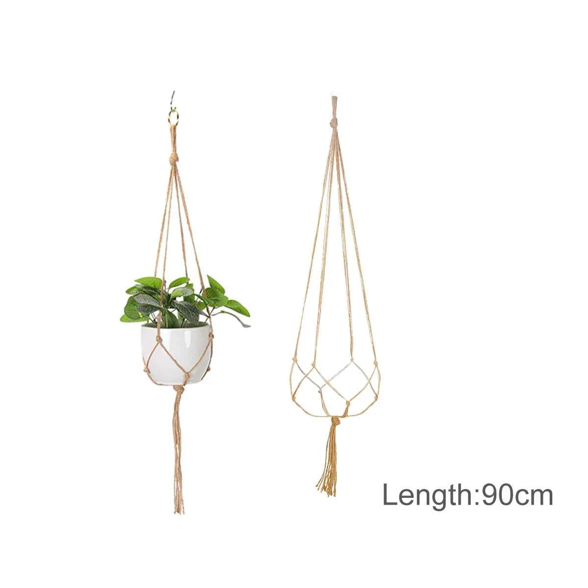 Hanging Plant Handmade Macrame Plant Hanger Flower Pot Planter Hanger Wall Decor Courtyard Garden Hanging Planter Hanging Basket by DSERS