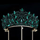 Luxury Blue Crystal Wedding Crown Bridal Headwear Brithday Party Rhinestone Diadem Headband Handwork Headpiece for Women Tiaras GiFTiFY