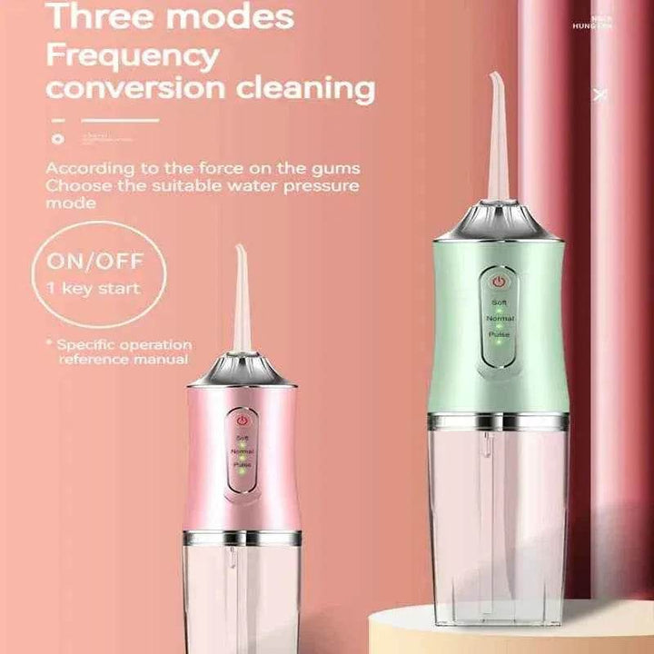 1 PCS Portable Water Floss USB Rechargeable Oral Irrigator 220ML Electric Tooth Cleaning Device 3 Modes Waterproof Irrigator - GiFTiFY