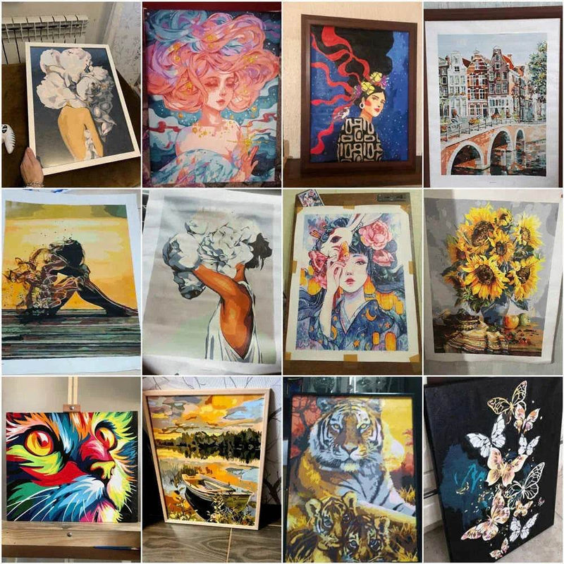 HUACAN Custom Photo Paint By Numbers Pets Child Diy Kit Picture For Living Room Home Decoration Painting by numbers by DSERS