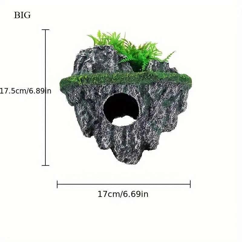 Multi-Use Aquarium Floating Island Décor Rock with Shelter for Fish, Ecological Scenery Rockery for Fish Tank Landscaping Fishtank Decor by DSERS/ https://www.aliexpress.us/item/3256808438306553.html?supplyId=159831080&gatewayAdapt=glo2usa4itemAdapt