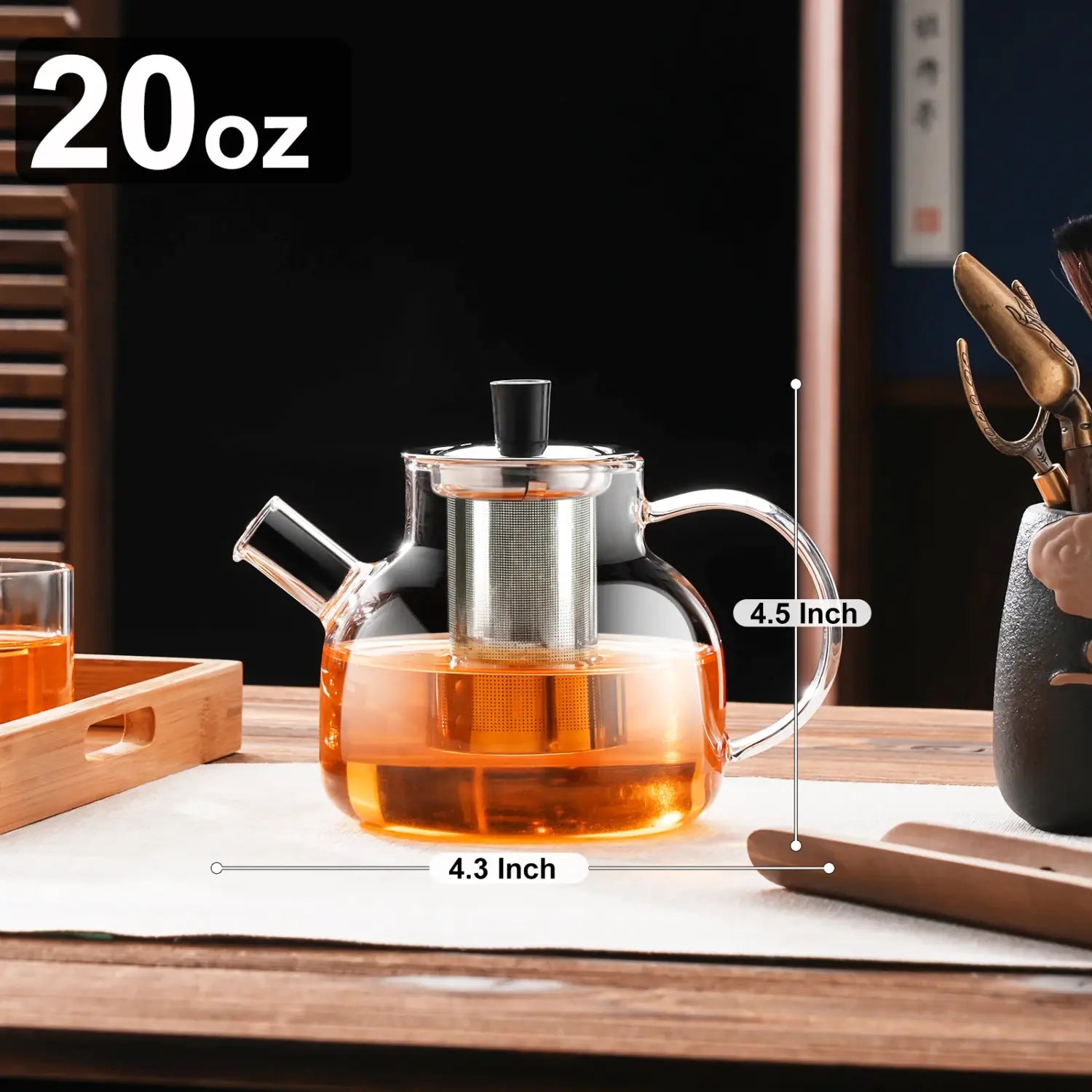 Glass Teapot Camping Water Bottle