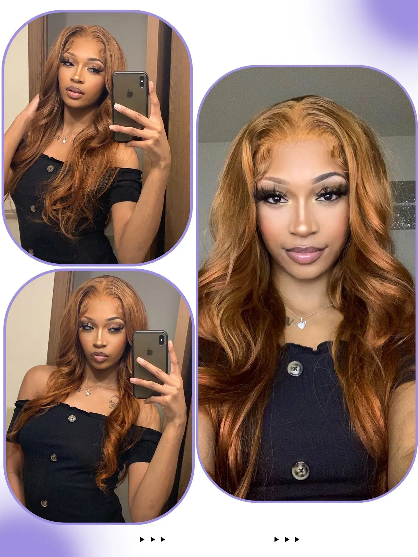 Colored Ginger Blonde 9X6 Glueless Lace Front Human Hair Wig Ready To Go&Wear Glueless Body Wave Lace Wig Burgundy Straight Wigs GiFTiFY