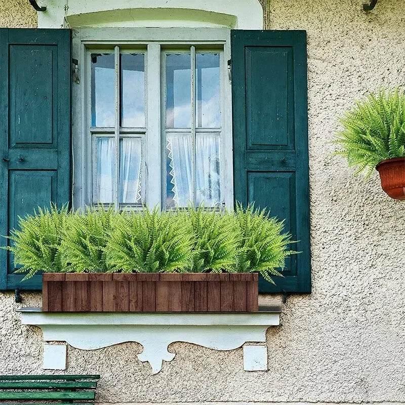 1PC Handmade Plants Artificial Ferns Green Leaves Simulated Flowers Outdoor Wedding Office Homes Dining Table Courtyard Decor by DSERS