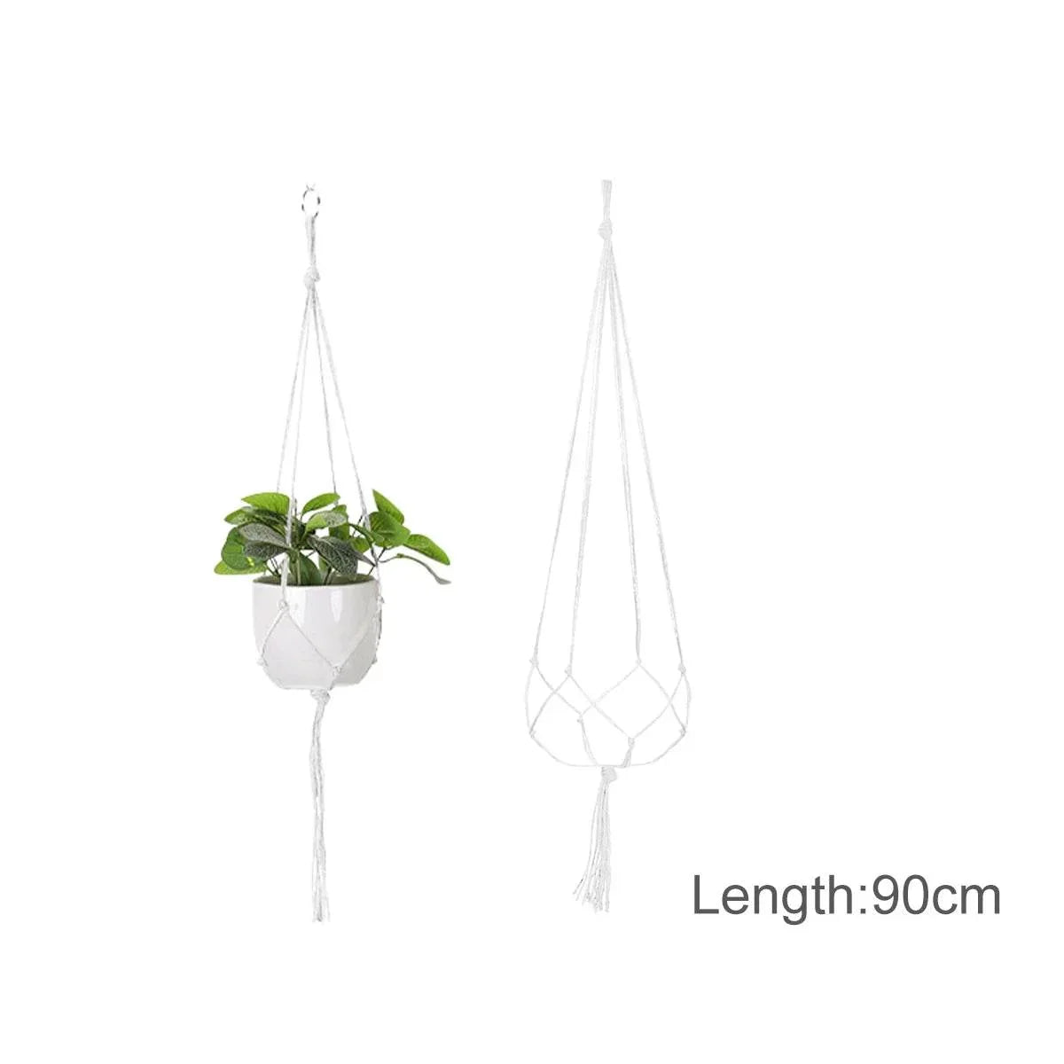 Hanging Plant Handmade Macrame Plant Hanger Flower Pot Planter Hanger Wall Decor Courtyard Garden Hanging Planter Hanging Basket - GiFTiFY