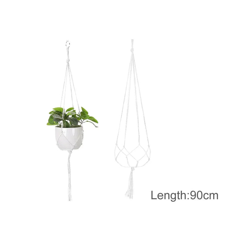 Hanging Plant Handmade Macrame Plant Hanger Flower Pot Planter Hanger Wall Decor Courtyard Garden Hanging Planter Hanging Basket - GiFTiFY