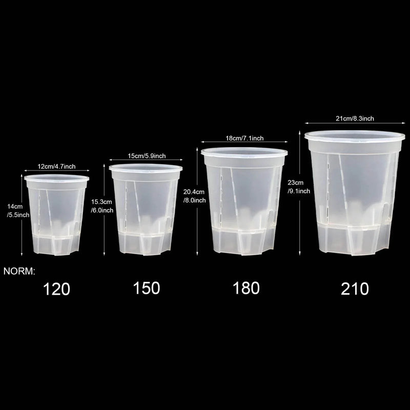 Premium Clear Desktop Resin Flower Pot, Transparent Nurturing Your Green Plants - Suitable for Placing Orchids by DSERS