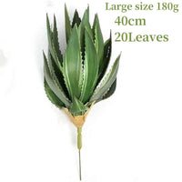 Artificial Aloe Vera Fake Succulents Simulated Agave Green Tropical Leaves