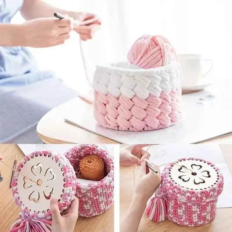 Wooden Basket Bottom Blank Solid Crochet Basket Wood Base for DIY Basket Weaving Supplies Craft Making Home Decoration - GiFTiFY