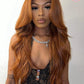 Colored Ginger Blonde 9X6 Glueless Lace Front Human Hair Wig Ready To Go&Wear Glueless Body Wave Lace Wig Burgundy Straight Wigs GiFTiFY
