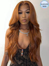Colored Ginger Blonde 9X6 Glueless Lace Front Human Hair Wig Ready To Go&Wear Glueless Body Wave Lace Wig Burgundy Straight Wigs GiFTiFY