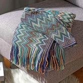 Bohemian Couch Blanket Large Knitted Tassel Throw for Bed Chair Sofa Couch Cover All-Season Blankets Home Decor Soft Comfortable - GiFTiFY