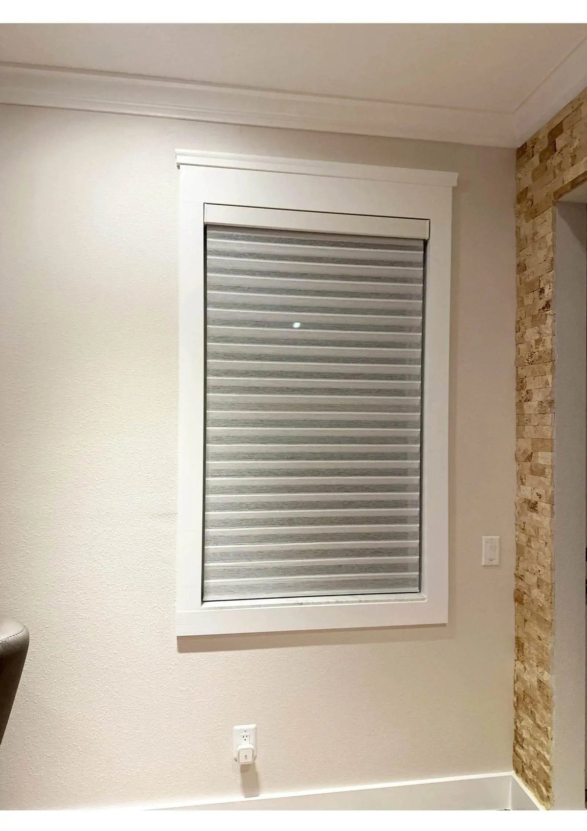 SmartMatters Electric Shangrila Blinds Smart Zigbee Blackout Zebra Shades for Windows and Doors Wifi Tuya Alexa Google Assistant Smart Shade by DS