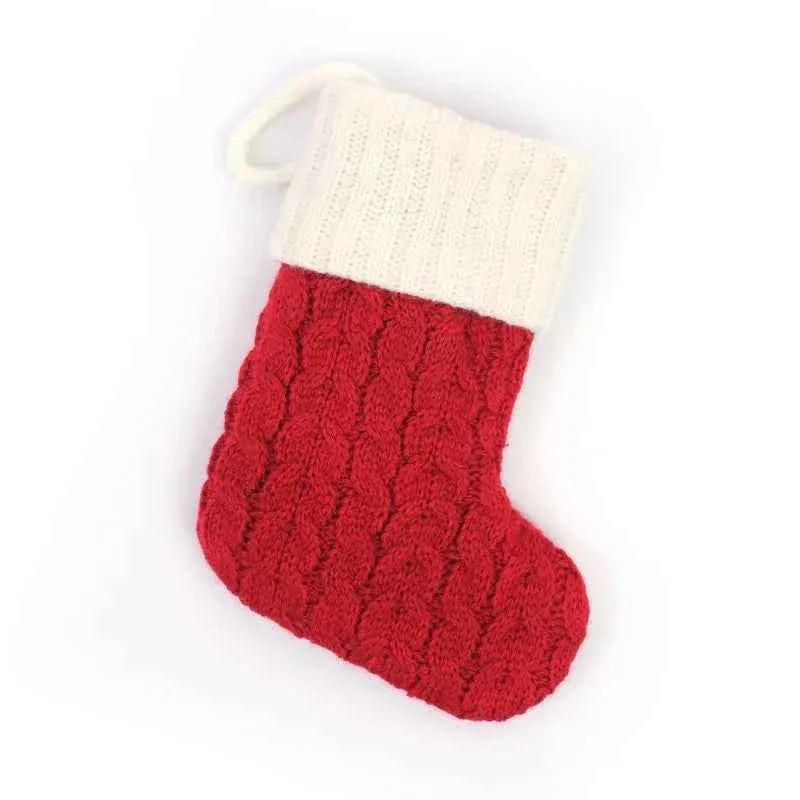 navidad Christmas Boots Letters Christmas Stocking New Knitting Christmas Tree Pendant Decorations SnowflakeChristmas Socks by DSERS