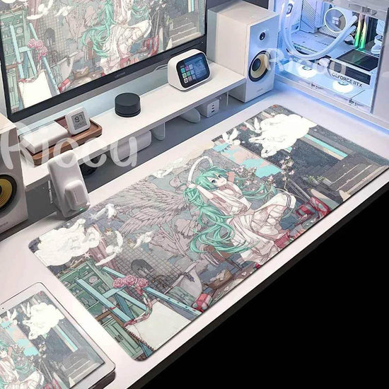 Large Gaming Mouse Pad Hatsune M-miku Mousepad PC Gamer Desk Mat Office Decoration Mouse Mat E-Sports Playmat Game Accessories - GiFTiFY