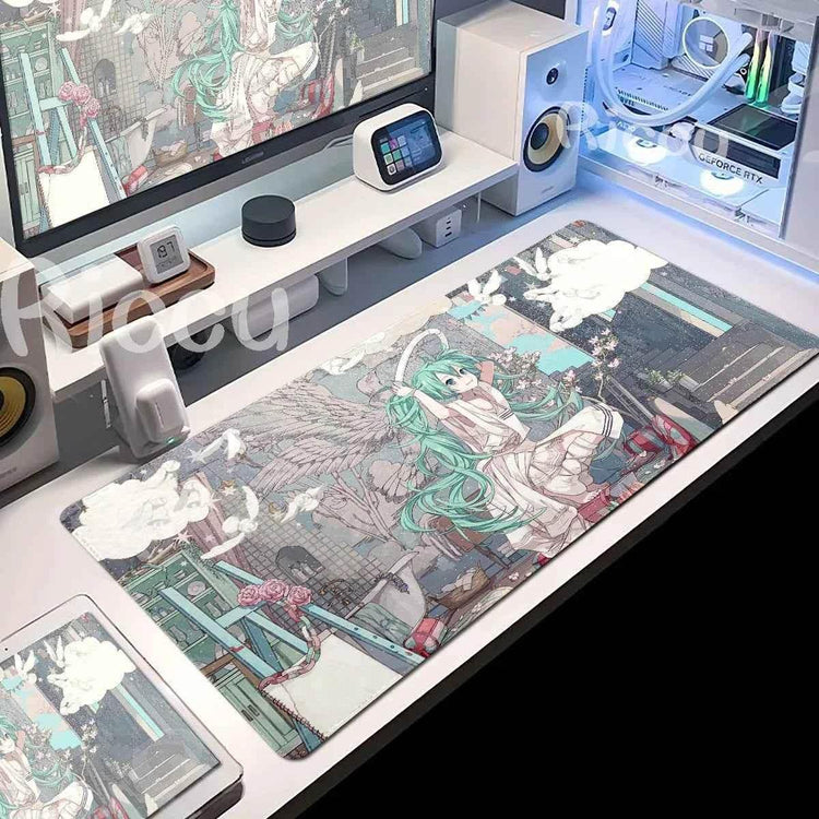 Large Gaming Mouse Pad Hatsune M-miku Mousepad PC Gamer Desk Mat Office Decoration Mouse Mat E-Sports Playmat Game Accessories - GiFTiFY
