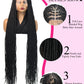 Senegalese Twists Synthetic Braided Wigs Long 40Inch Full Lace Wigs With Baby Hair Knotless Box Braiding Wigs For Black Women GiFTiFY