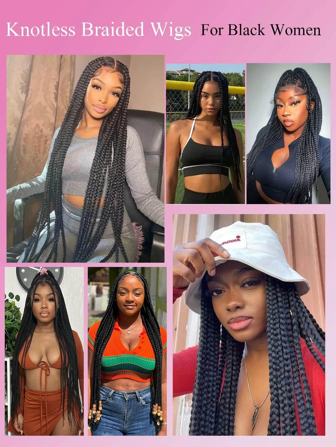 Synthetic Jumbo Cornrow Braided Wig Long 36&