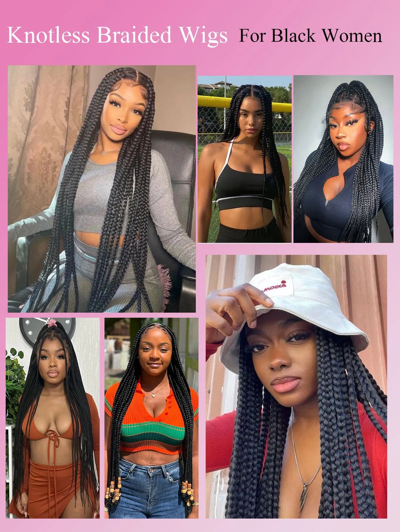 Synthetic Braided Wig Full Lace Front Wigs Knotless Box Cornrows Wigs For Black Women 36 Tribal Jumbo Braids Wigs With Baby Hair GiFTiFY