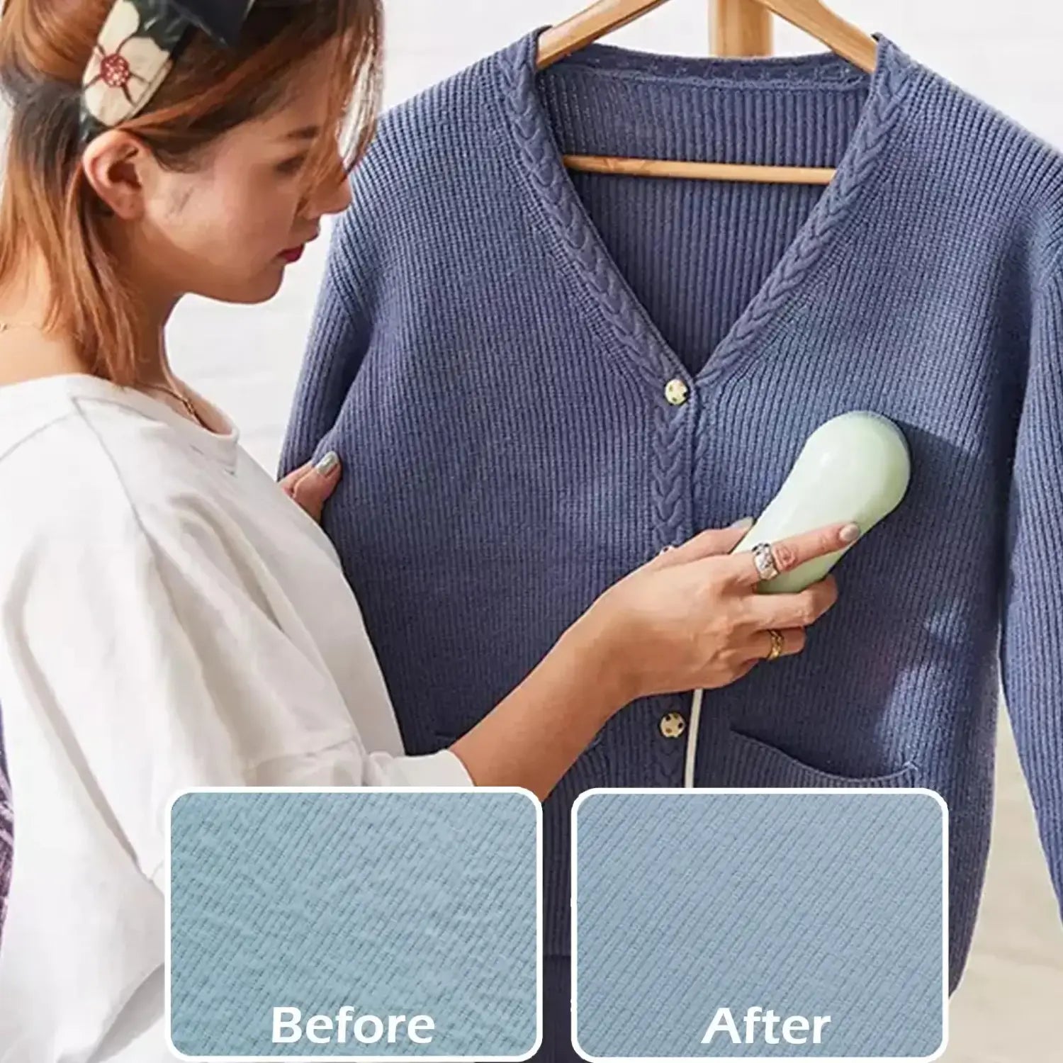 Mint Green Electric Clothing Lint Remover
