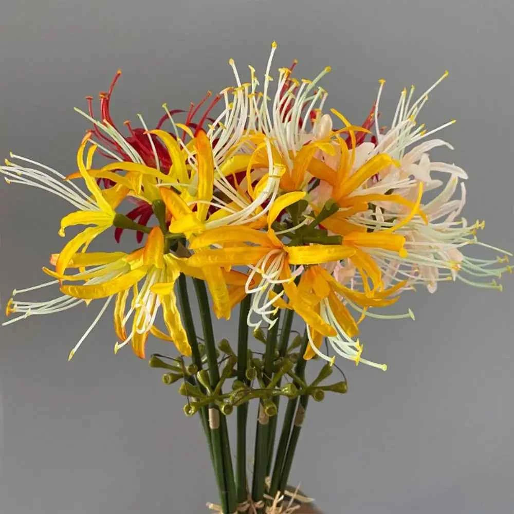 60cm Artificial Higanbana Flower Branch Handmade by DSERS