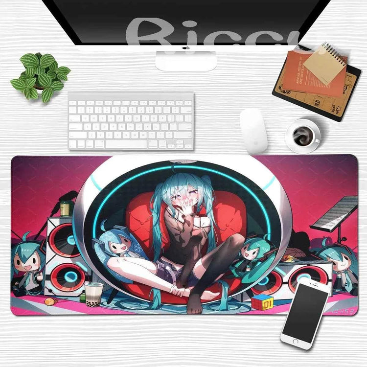 Large Gaming Mouse Pad Hatsune M-miku Mousepad PC Gamer Desk Mat Office Decoration Mouse Mat E-Sports Playmat Game Accessories - GiFTiFY