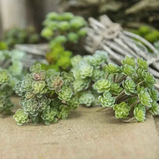24 Heads Mini Artificial Cactus Plant Plastic Realistic Artificial Succulent Plant Real Touch Micro Landscape Decoration