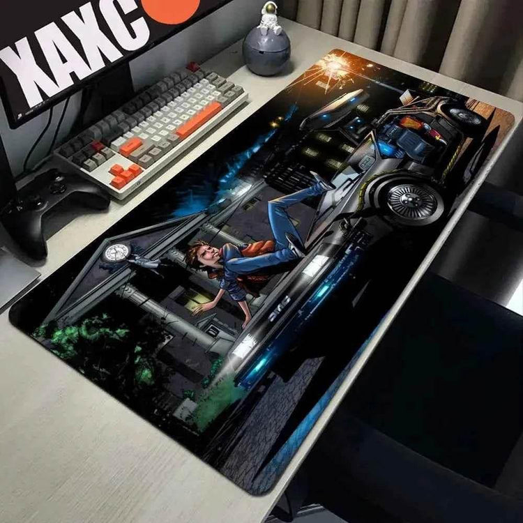 Back To The Future Large Mouse Pad 90x40cm Computer Mousepad Big Keyboard Mat Car Table Carpet Big Desk Mats Rubber Rugs - GiFTiFY