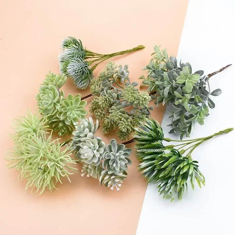 Artificial Plants for Home Wedding Decoration Silk Flowers for Scrapbooking Fake Plastic Decorative Christmas Wreat - GiFTiFY