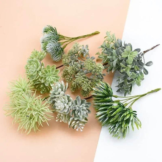 Artificial Plants for Home Wedding Decoration Silk Flowers for Scrapbooking Fake Plastic Decorative Christmas Wreat - GiFTiFY