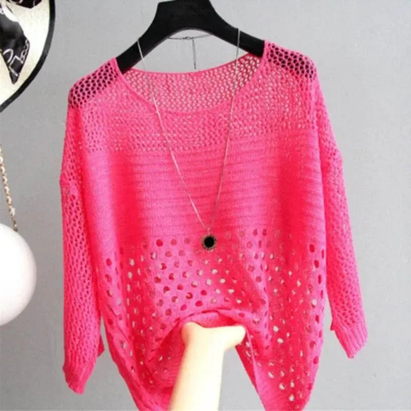 Ice Silk Hollow Knitted Vest for Women - GiFTiFY