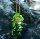 Handmade Crochet Car Styling Plants Succulent Car Plant Ornamentos Decoration Interior Accersories Cute Gift for Women - GiFTiFY
