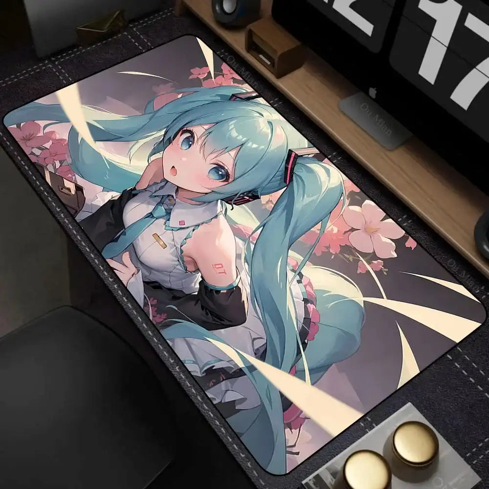 Popular virtual diva H-Hatsune Cute Miku Mouse Pad Mouse pads by DSERS
