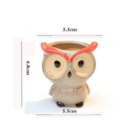 Ceramic Owl Flower Pot Garden Office Decoration Succulent Mini Owl Flowerpot Cute Animal