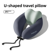 Memory Foam U-Shaped Neck Pillow for Travel & Airplane - Ergonomic Cervical Support Pillow with Portable Design Washable Cover by GiFiFY