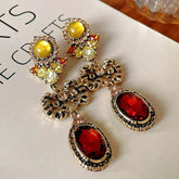 Draweye Bows Earrings for Women Medieval Palace Style Vintage Korean Fashion Aretes De Mujer Geometric Elegant Jewelry - GiFTiFY