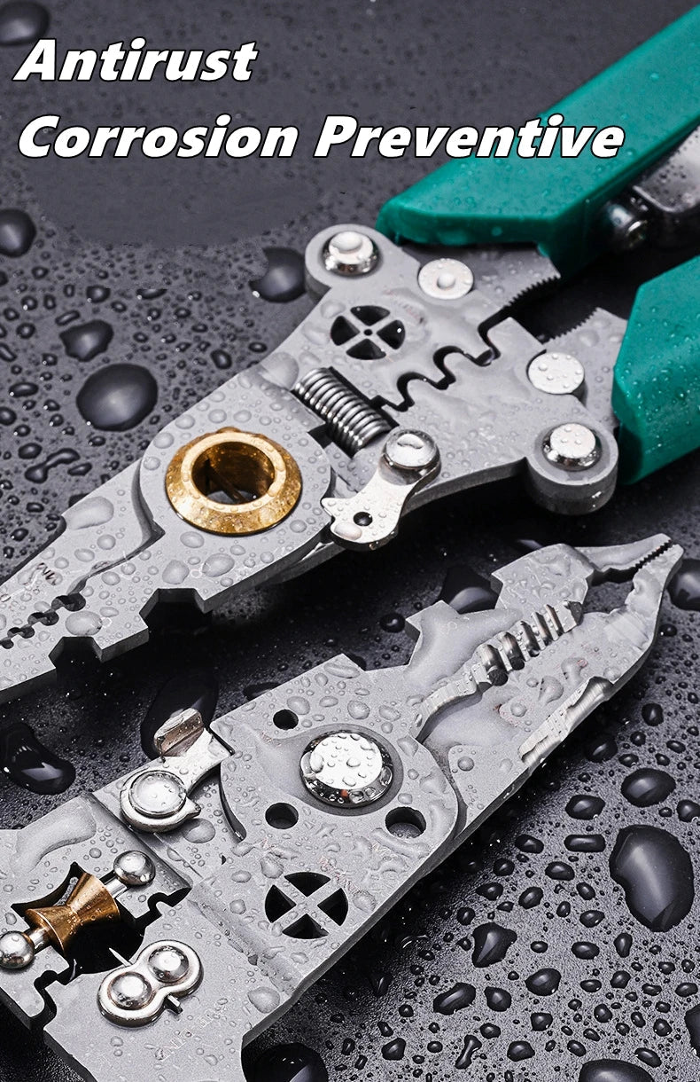Multifunctional Wire Stripper with Electrical Test Pen Foldable Cable Cutter Crimper Tool, Electrical Folding Pliers for Cutting GiFTiFY