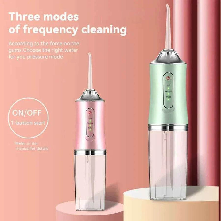 1 PCS Portable Water Floss USB Rechargeable Oral Irrigator 220ML Electric Tooth Cleaning Device 3 Modes Waterproof Irrigator - GiFTiFY