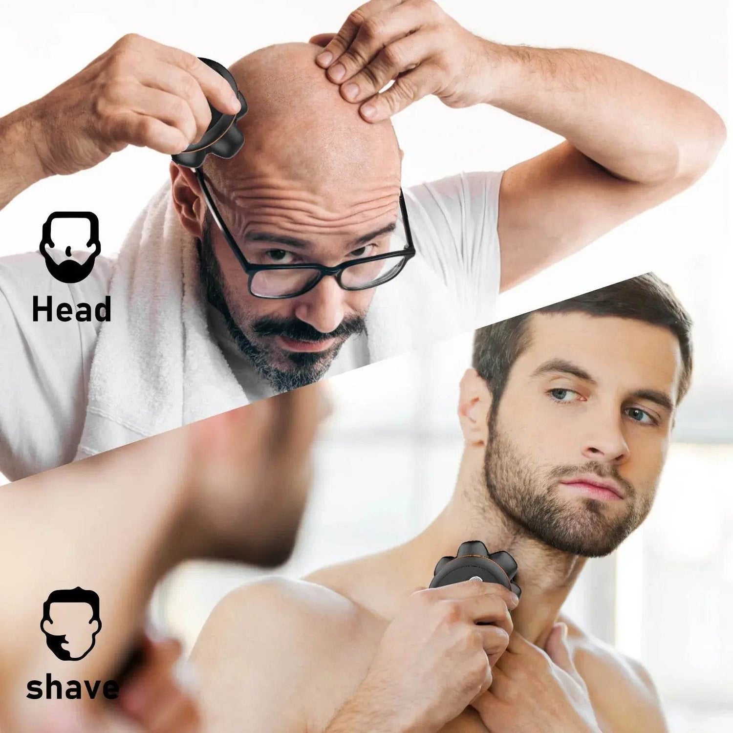 MAXGROOM 7D Head Shaver for Bald Men IXP6 Waterproof USB Rechargeable Electric Hair Trimmer Beard Floating Blade Magnetic Razor - GiFTiFY