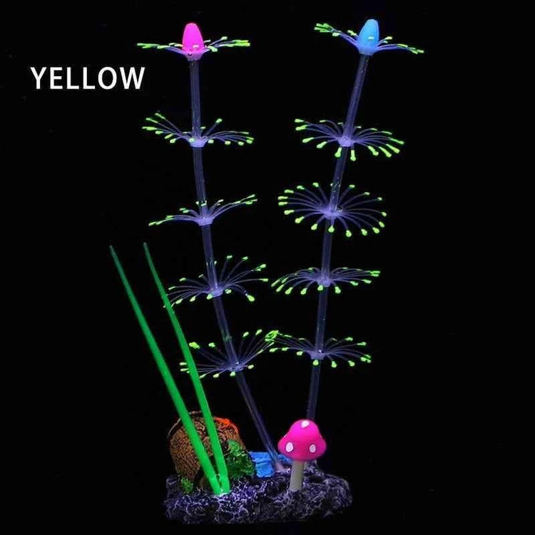 Simulation Aquatic Plants Fluorescent Silicone Water Grass Fish Tank Landscape Aquarium Decoration Coral Landscaping Home Decor - GiFTiFY